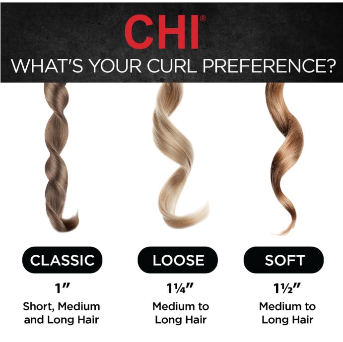 CHI's non-stick ceramic surface glides through hair for smooth waves.