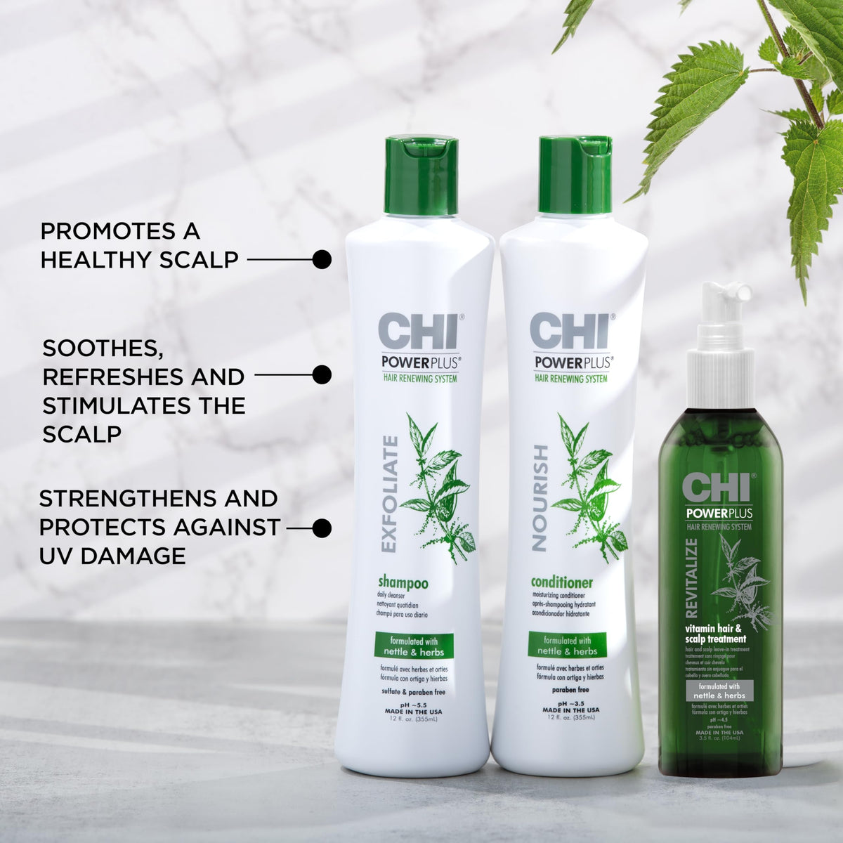 CHI PowerPlus renewing kit conditioner bottle shown for nourishment