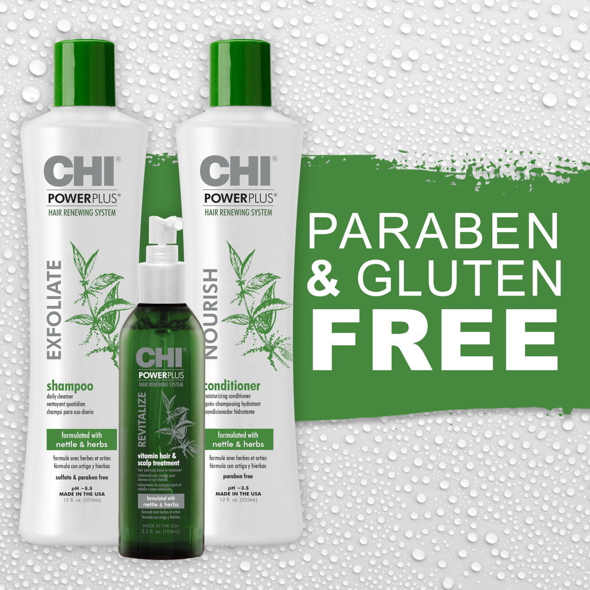 CHI PowerPlus renewing kit shampoo lather closeup with rich foam