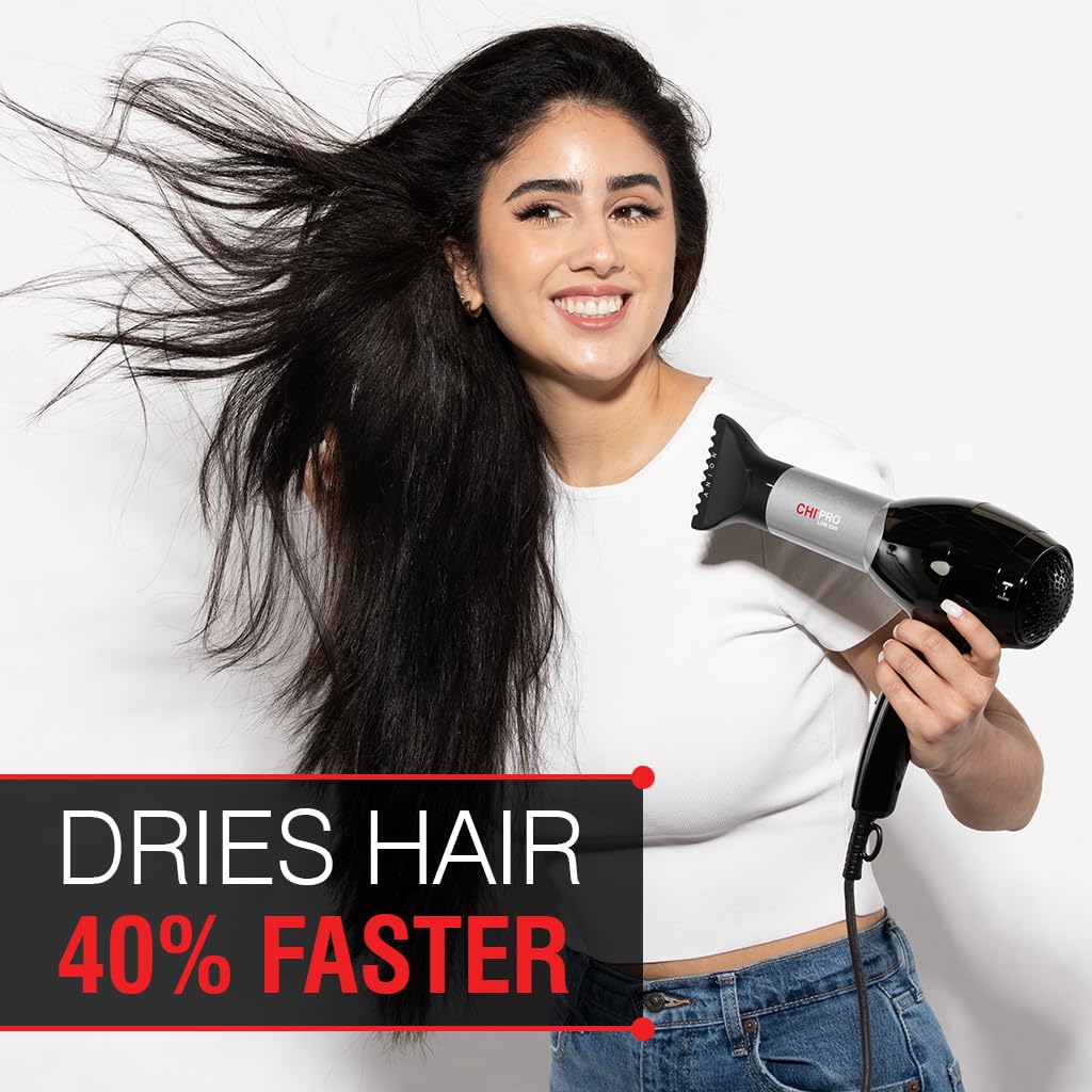 CHI Pro Hair Dryer touch-screen controls image enabling customizable temperature and airflow.