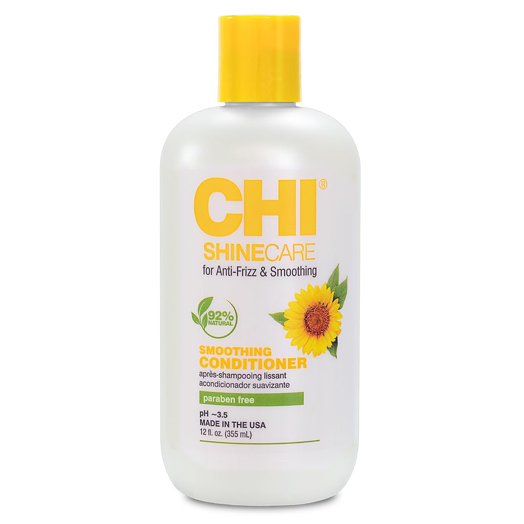 CHI ShineCare smoothing conditioner bottle pour to hydrate and smooth frizz