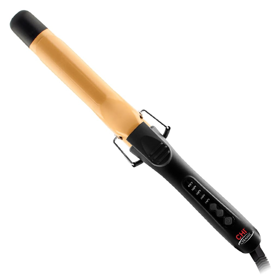 CHI Tourmaline Ceramic Curling Iron barrel close-up for smooth, shiny curls