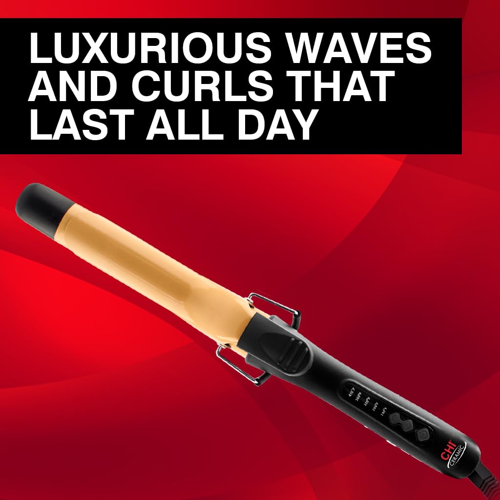 CHI Tourmaline curling iron with digital temperature display for precise heat