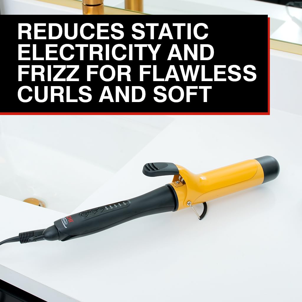 CHI curling iron glide-barrel with nonstick surface for easy styling