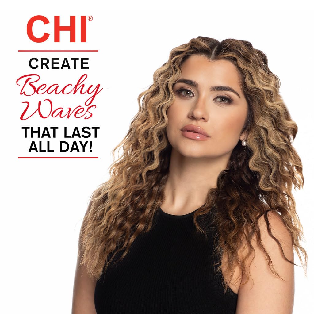 CHI Ceramic Triple Waver 6.5 ft swivel cord enables flexible styling