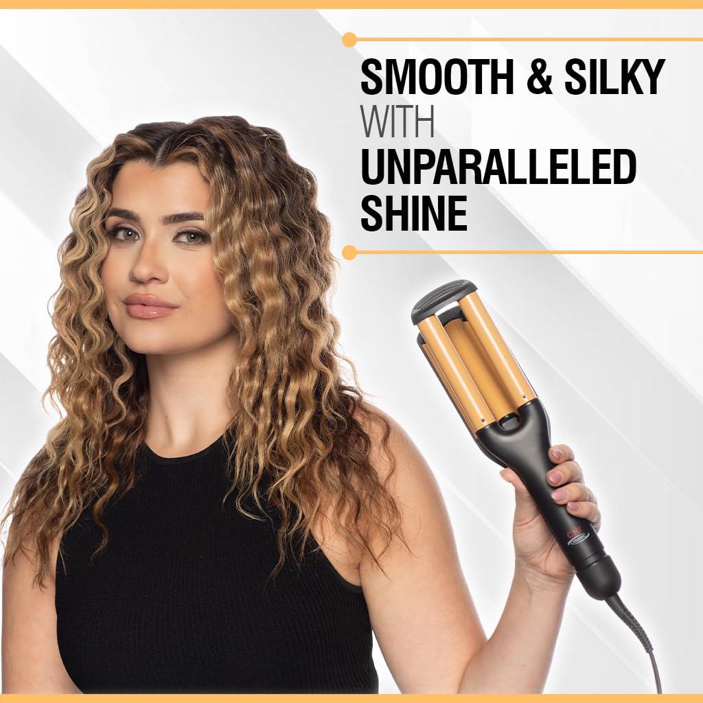 CHI Ceramic Triple Waver in action creating beachy waves