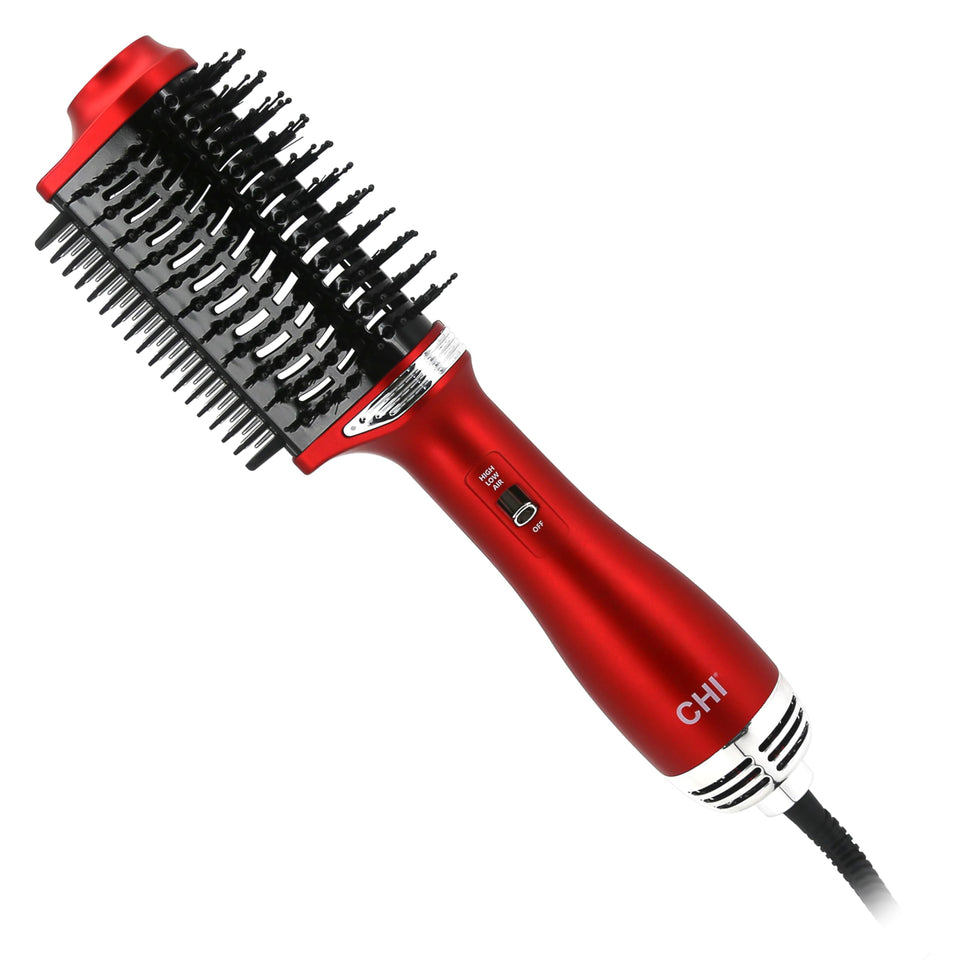 CHI Volume Styler blowout brush action for amplified root lift and smooth texture.