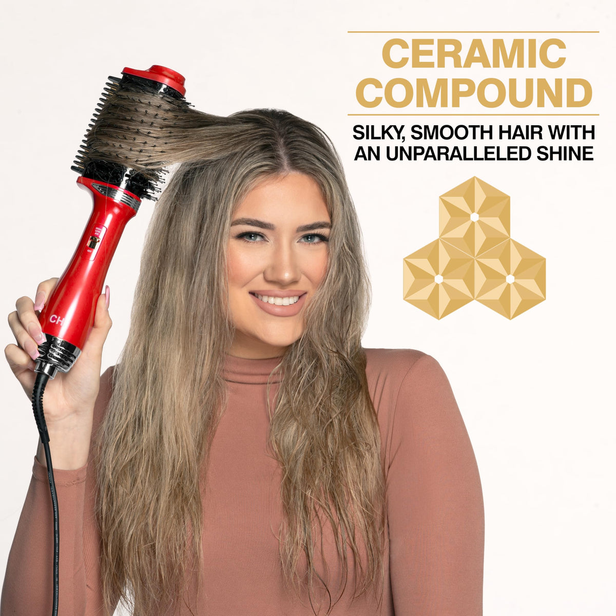 CHI Volume Styler tames flyaways for a polished look.