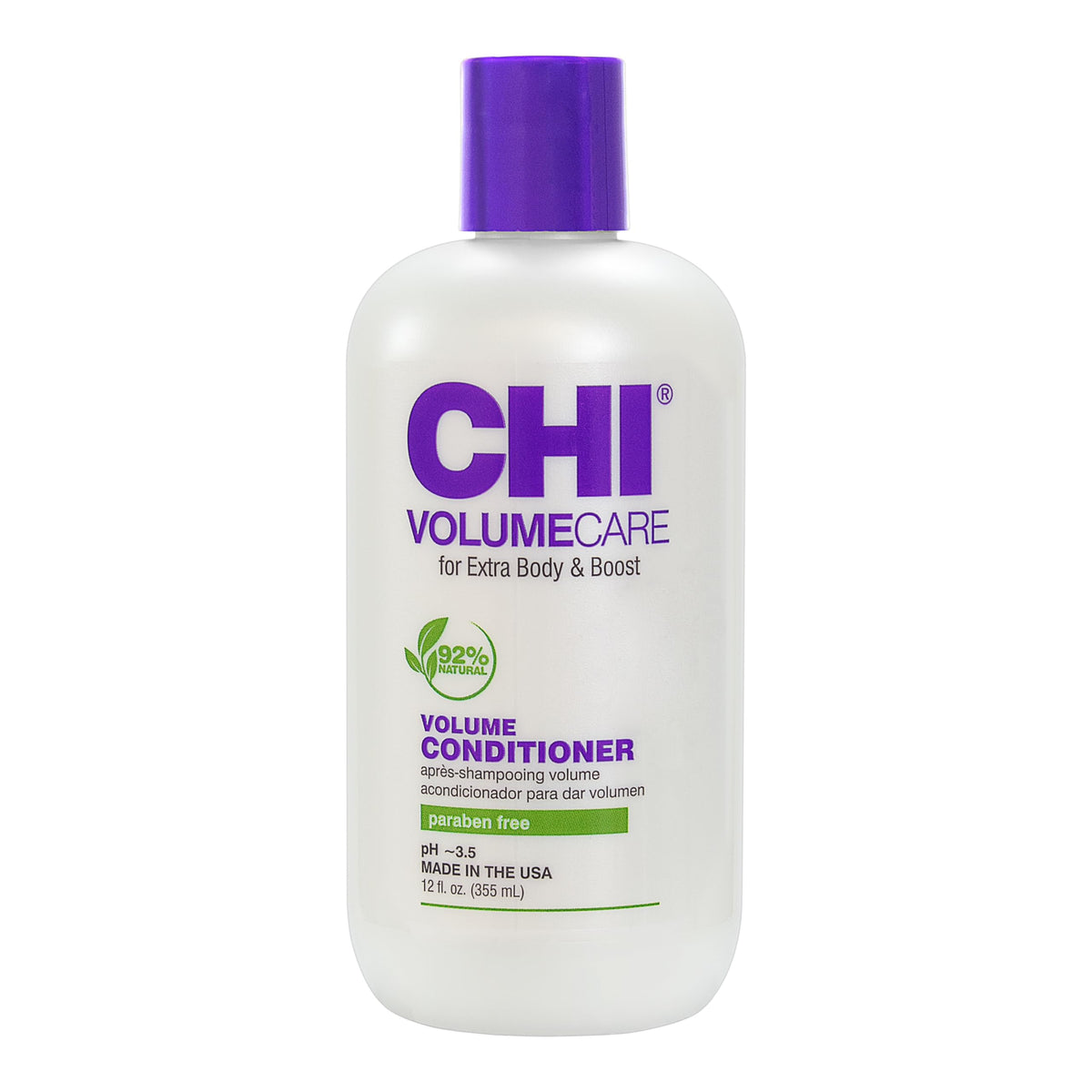 CHI VolumeCare conditioner bottle showing lightweight hydration for voluminous fine hair