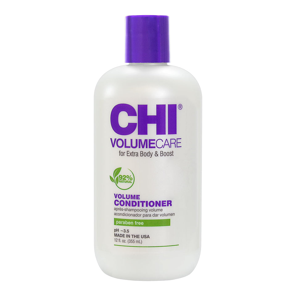 CHI VolumeCare conditioner bottle showing lightweight hydration for voluminous fine hair