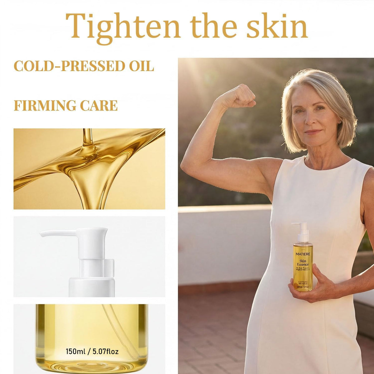 CHIAFEYI Matiere Concentrate Body Oil on abdomen for hydration