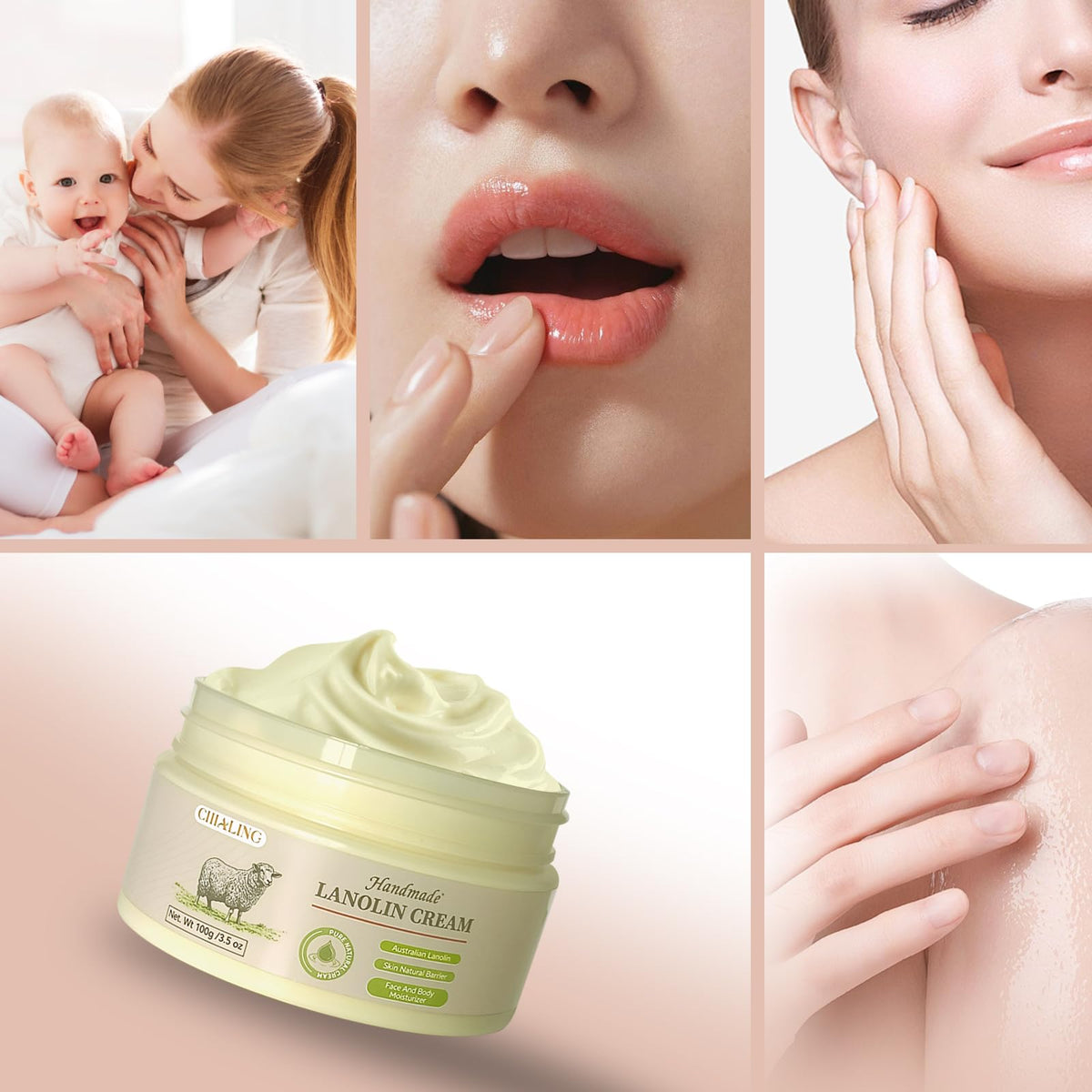 Chialing lanolin cream USA-made label signals quality and family craft