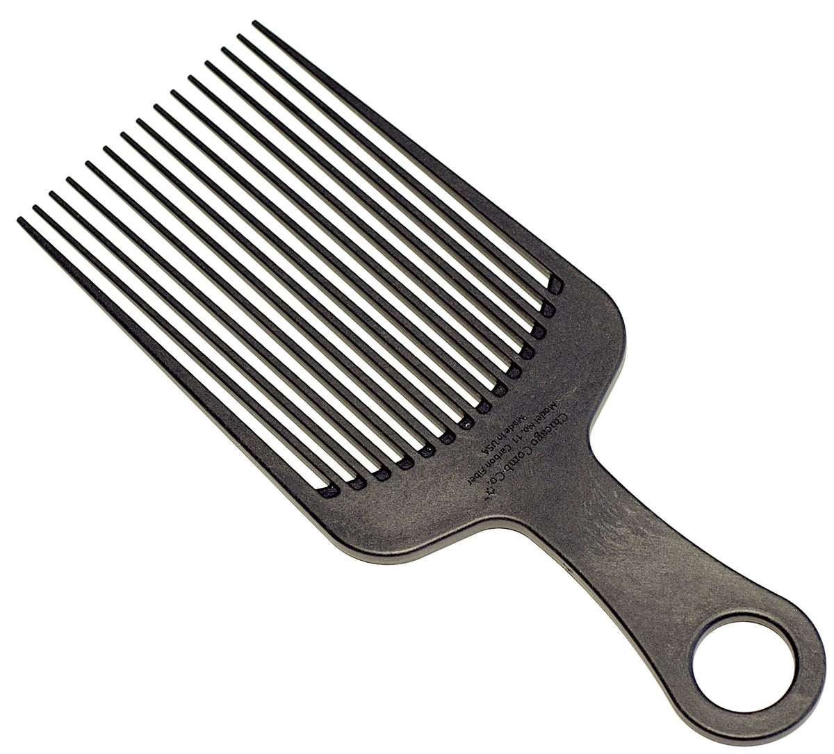 Chicago Comb Model 11 long tines for long and curly textures.