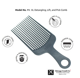 Chicago Comb Model 11 hanging hole design for storage.