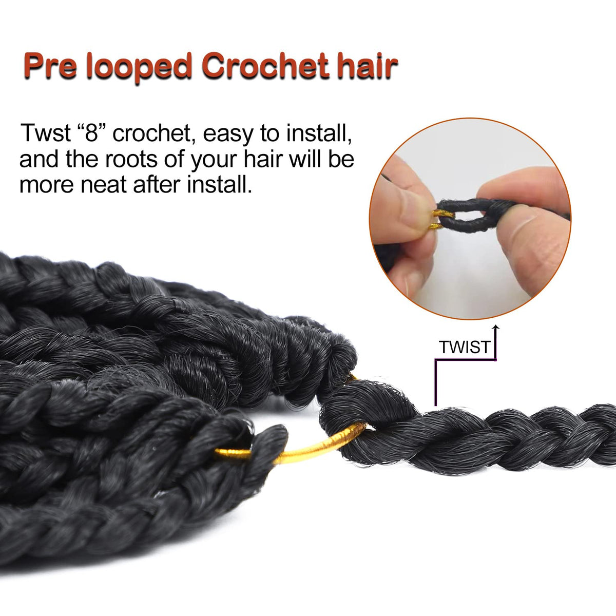Chicmoi knotless installation at home for easy styling.