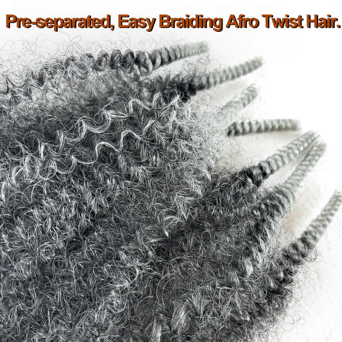 Chicmoi ombre grey marley twisting material shows heat resistant, skin friendly fiber and natural look.
