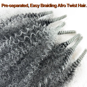 Chicmoi ombre grey marley twisting material shows heat resistant, skin friendly fiber and natural look.