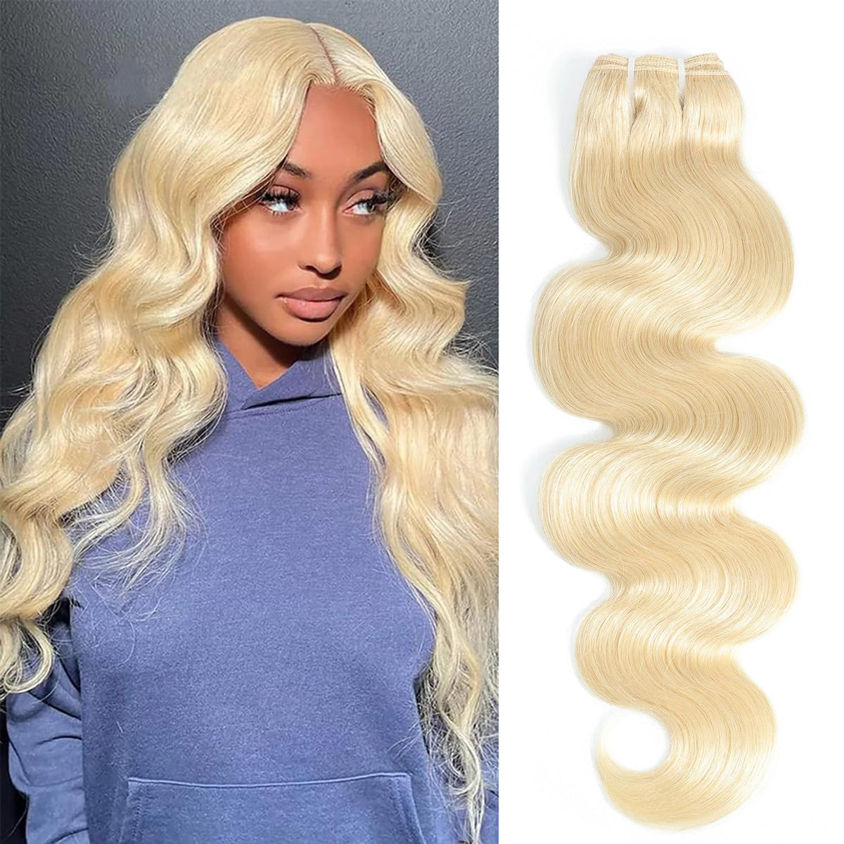 Chikamlty 613 body wave bundle 20inch shows natural shine and full length
