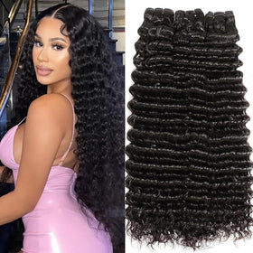 Chikamlty Deep Wave 16inch bundle weft for natural blend and fullness.
