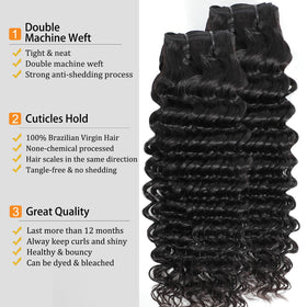 Chikamlty Deep Wave 18inch bundle weft adds volume and movement.