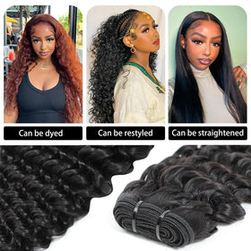 Chikamlty Deep Wave bleachable and colorable hair for customization.