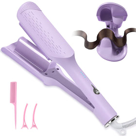 Chikyo Rovy Wave curling iron with dual barrels for quick beach-wave styling.
