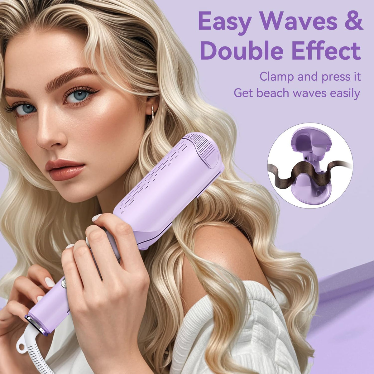Chikyo Rovy Wave with ionic moisture for smoother, frizz-minimized waves.