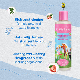 Childs Farm pack shot highlights 16 oz size for families.