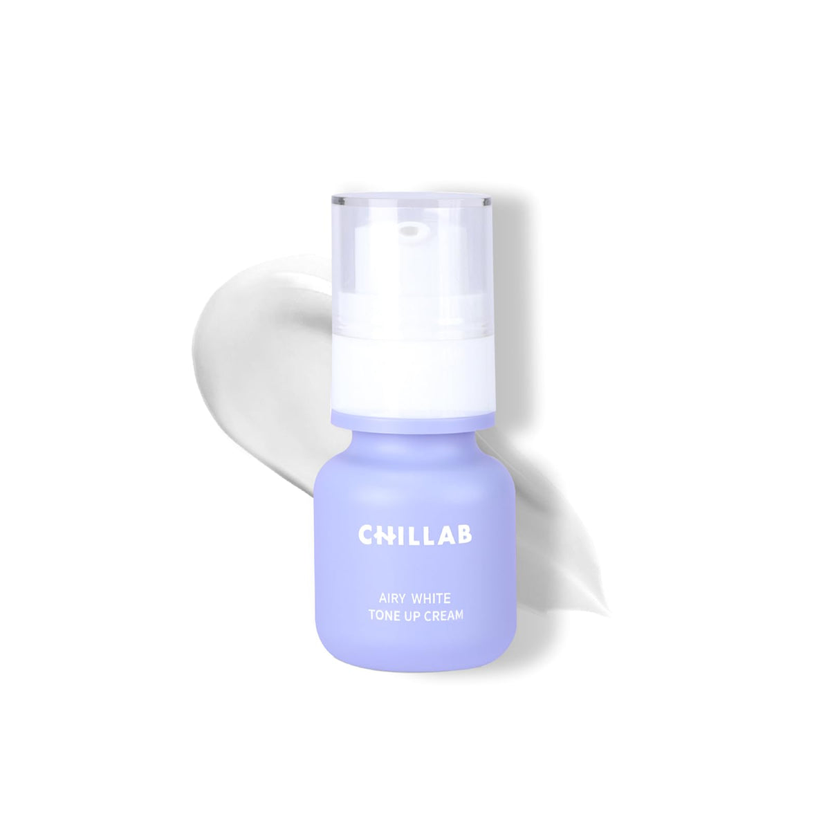 Chillab Airy White Tone-Up Cream bottle provides lightweight hydration for brightness.