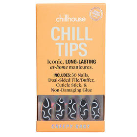 Chillhouse Creepy Baby almond tips with 30 shapes for versatile at-home manicures