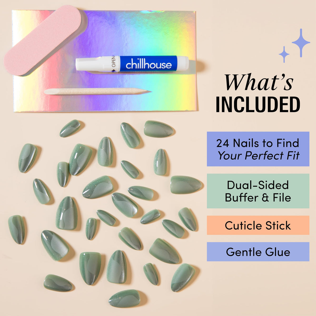 Chillhouse cuticle stick for clean prep before application