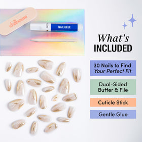 Chillhouse oval nail shapes selection shows versatile options for personal style.