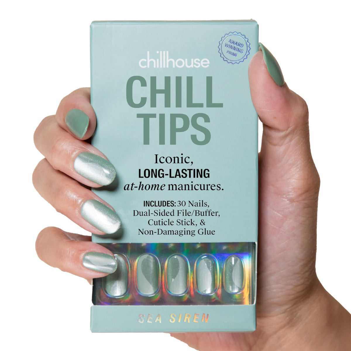 Chillhouse Sea Siren Oval Nails Kit with 30 shapes for an easy at-home manicure