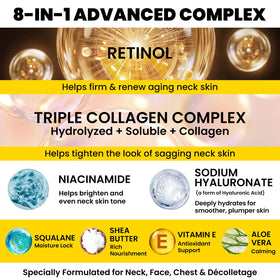 Chillihaer 8-in-1 neck firming cream texture closeup highlights lightweight, fast-absorbing formula