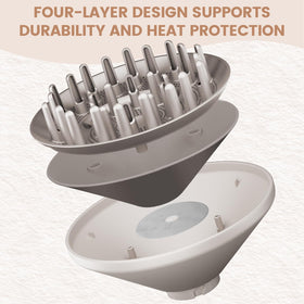 Chivixe diffuser enhances curl definition and bounce.