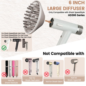 Chivixe diffuser compatible with Shark SpeedStyle models for tailored styling.