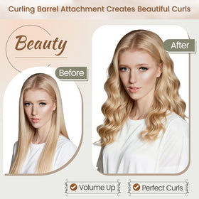 Chivixe easy-to-use curling barrel enhances home styling routine.