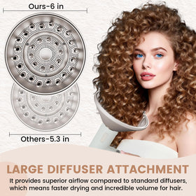Chivixe six-inch diffuser delivering quicker drying and defined waves.