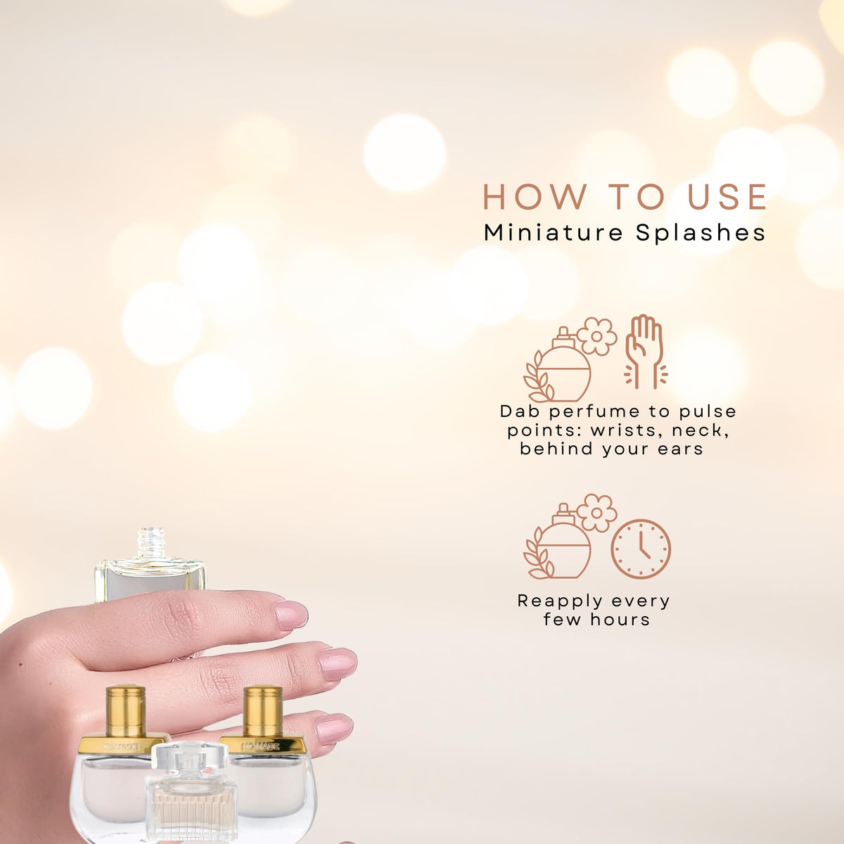 Chloe Nomade EDP splash bottle for deeper, lasting fragrance.