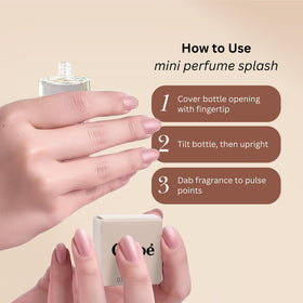 Chloe mini splash spray action, quick fragrance release