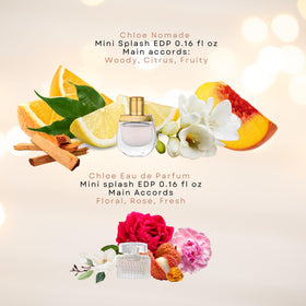 Chloe Rose Tangerine EDT splash bottle with citrus-floral notes for brightness.