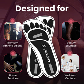 CHNELSS comfortable feet pads easy to wear during tanning sessions.