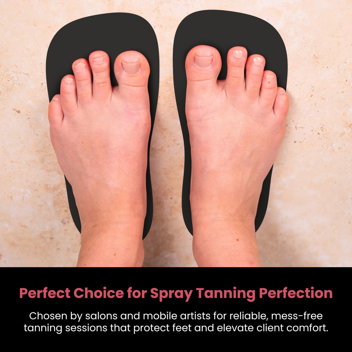 Ergonomic CHNELSS feet pads contour for comfortable grip during tanning.