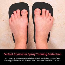 Ergonomic CHNELSS feet pads contour for comfortable grip during tanning.