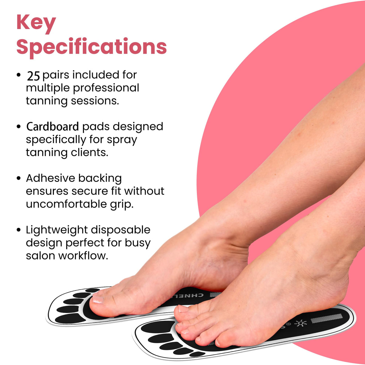 CHNELSS hygienic feet pads keep the treatment area clean.