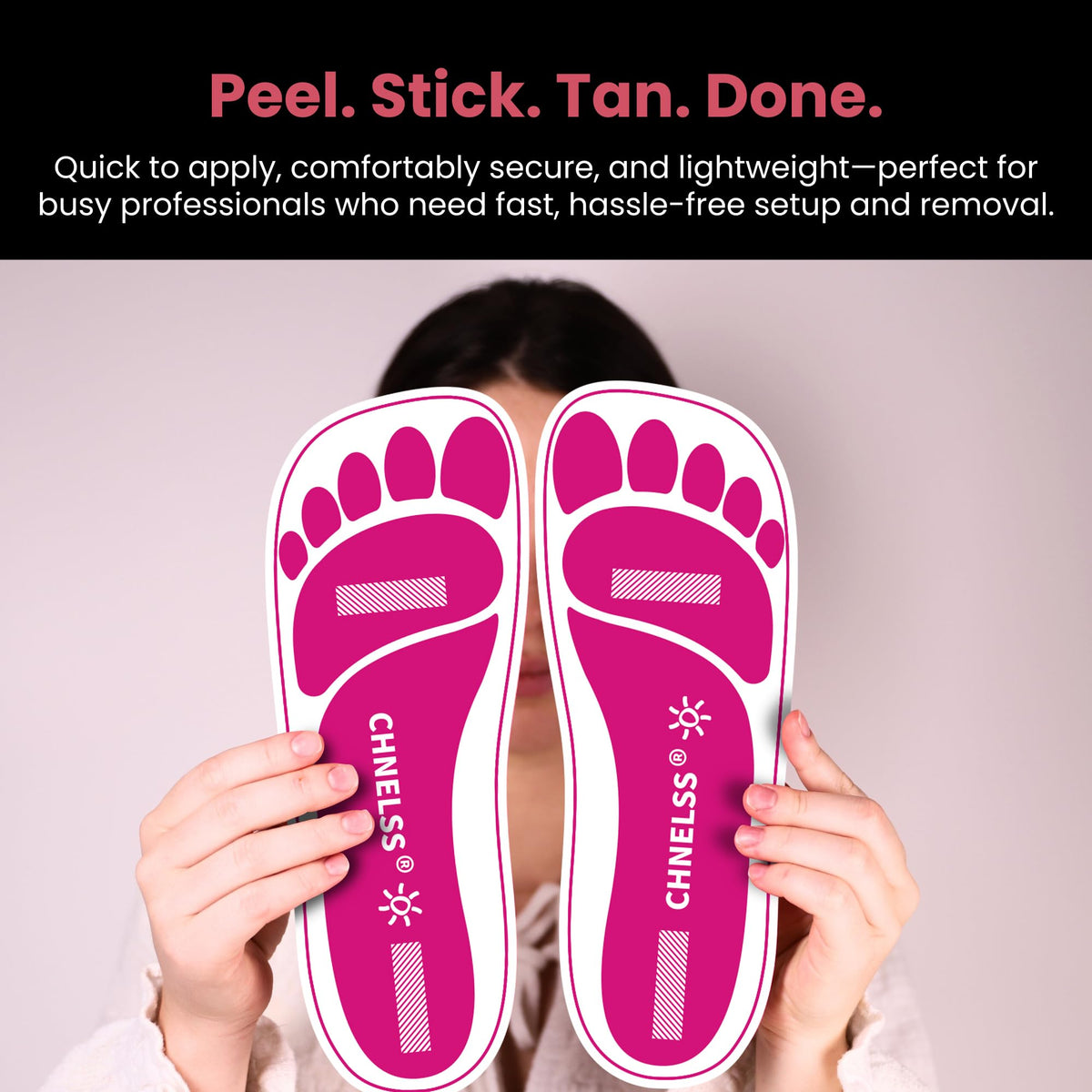 CHNELSS pink feet pads in salon use for clean professional protection