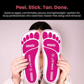 CHNELSS pink feet pads in salon use for clean professional protection