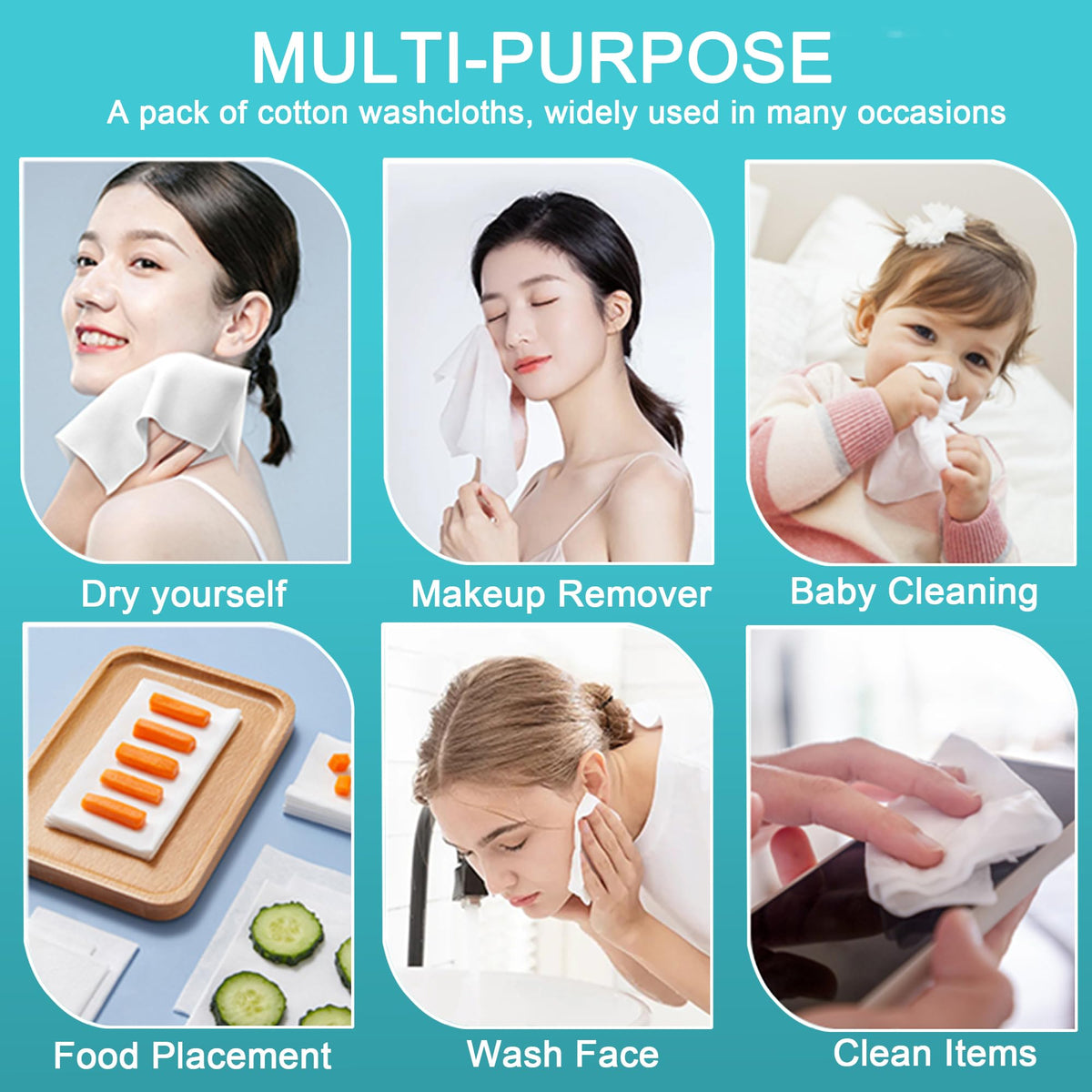 CHNLML disposable face towel with convenient pop-up dispensing design.