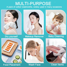 CHNLML disposable face towel with convenient pop-up dispensing design.