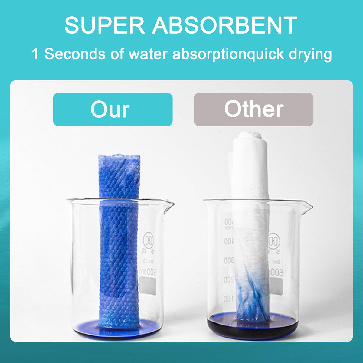 CHNLML absorbent towel demonstrating versatile use cases and makeup removal.